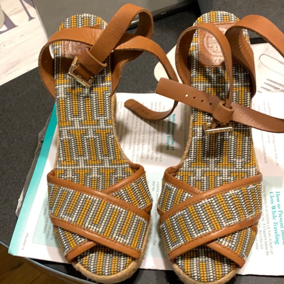 Tory Burch Shoes - Tory Burch T strap wedge sandals